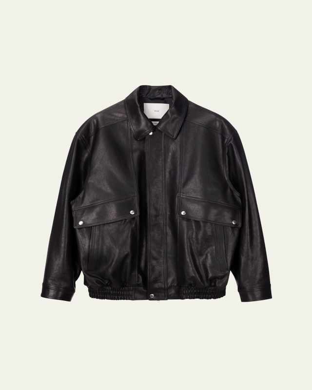 Oversized Vintage Leather Jacket, Unisex